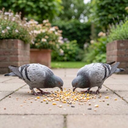 Duiven eten Premium Duivenvoer Kweek en Vlieg