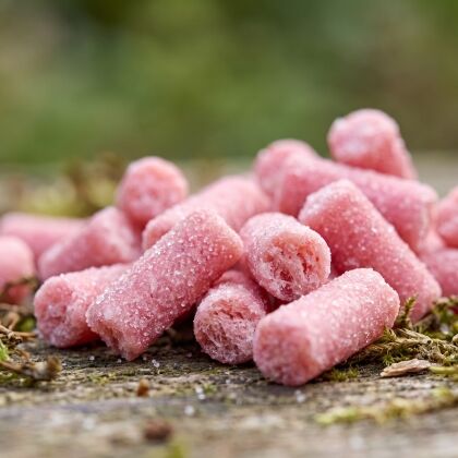 Close-up van bessen vetpellets