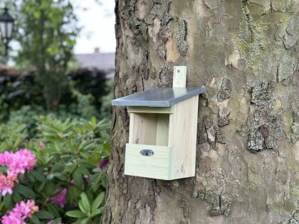 De Nestkast Rori is een praktische en stijlvolle toevoeging aan elke tuin. Speciaal ontworpen voor roodborsten