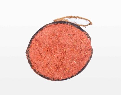 Halve gevulde kokosnoot - Bessen